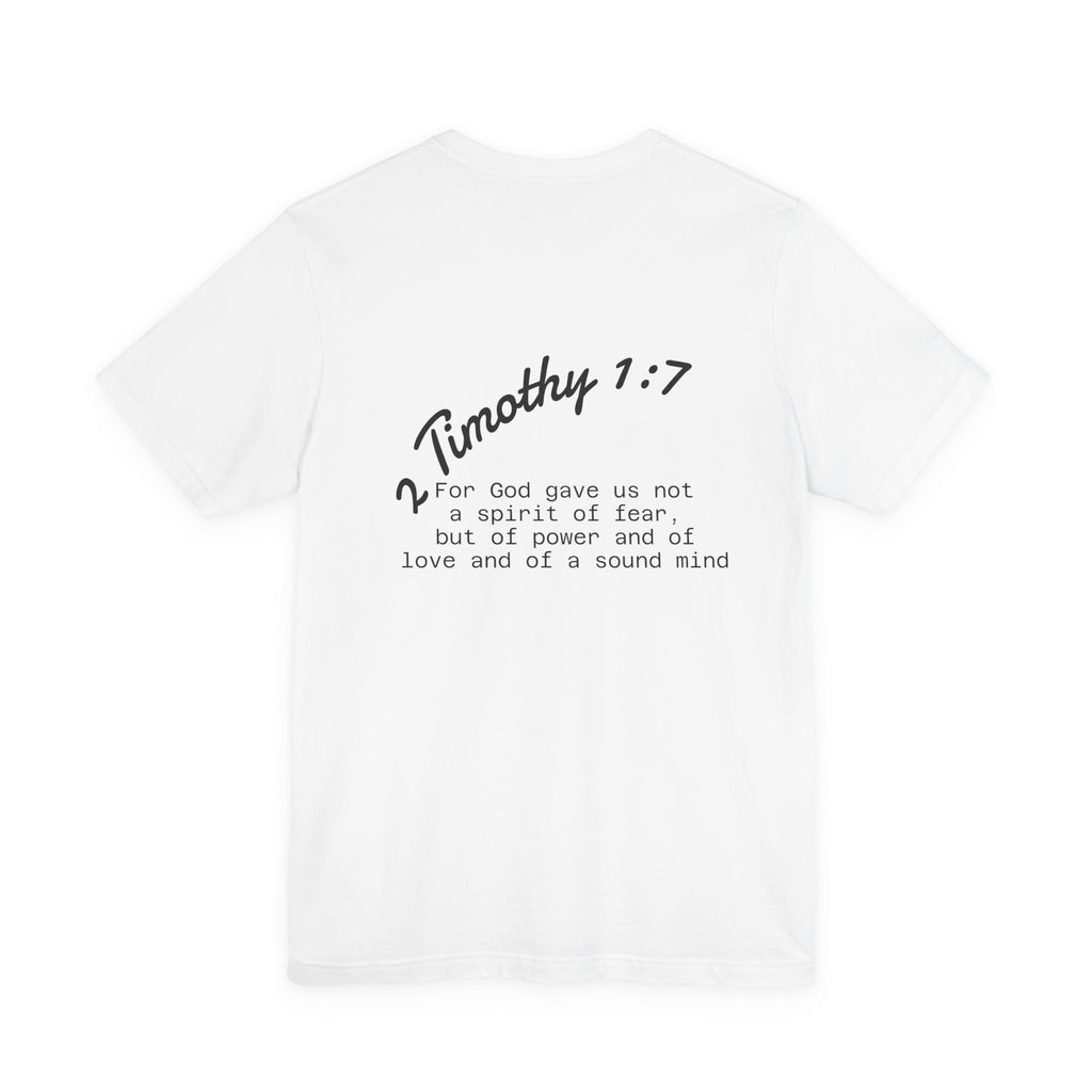 Fox Running Nature Tee — “2 Timothy 1:7 Over Perfection” Inspirational Christian T‑Shirt