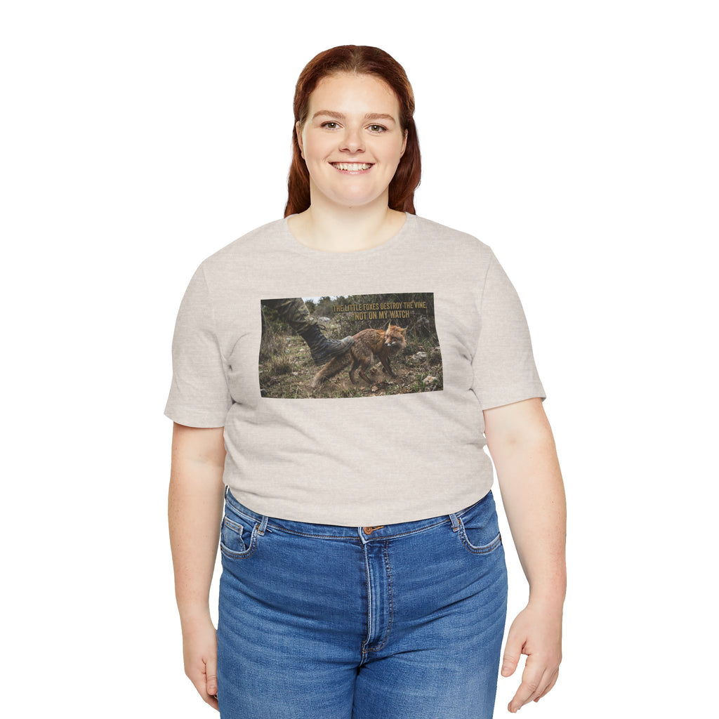 Fox Running Nature Tee — “2 Timothy 1:7 Over Perfection” Inspirational Christian T‑Shirt