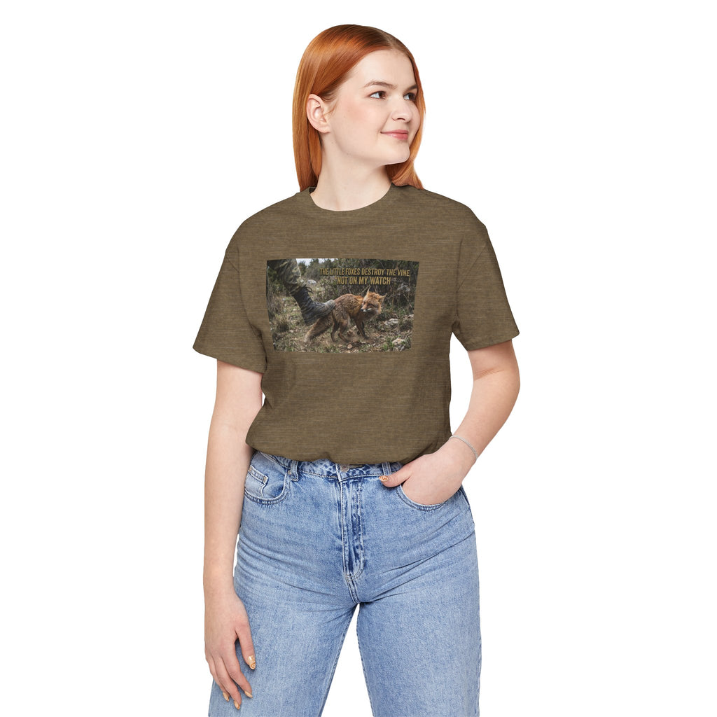 Fox Running Nature Tee — “2 Timothy 1:7 Over Perfection” Inspirational Christian T‑Shirt