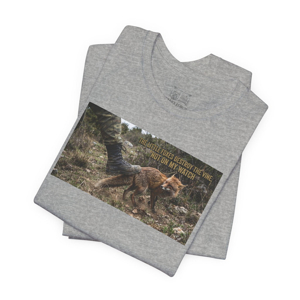Fox Running Nature Tee — “2 Timothy 1:7 Over Perfection” Inspirational Christian T‑Shirt