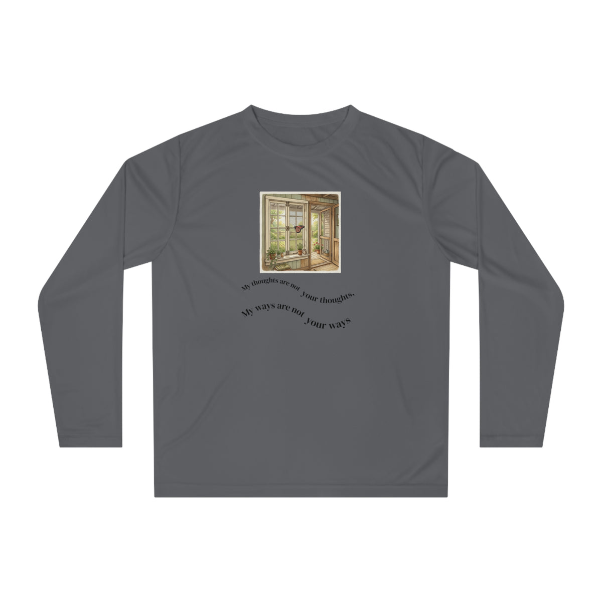 Unisex Performance Long Sleeve Shirt - My Ways are not yours - Butterfly