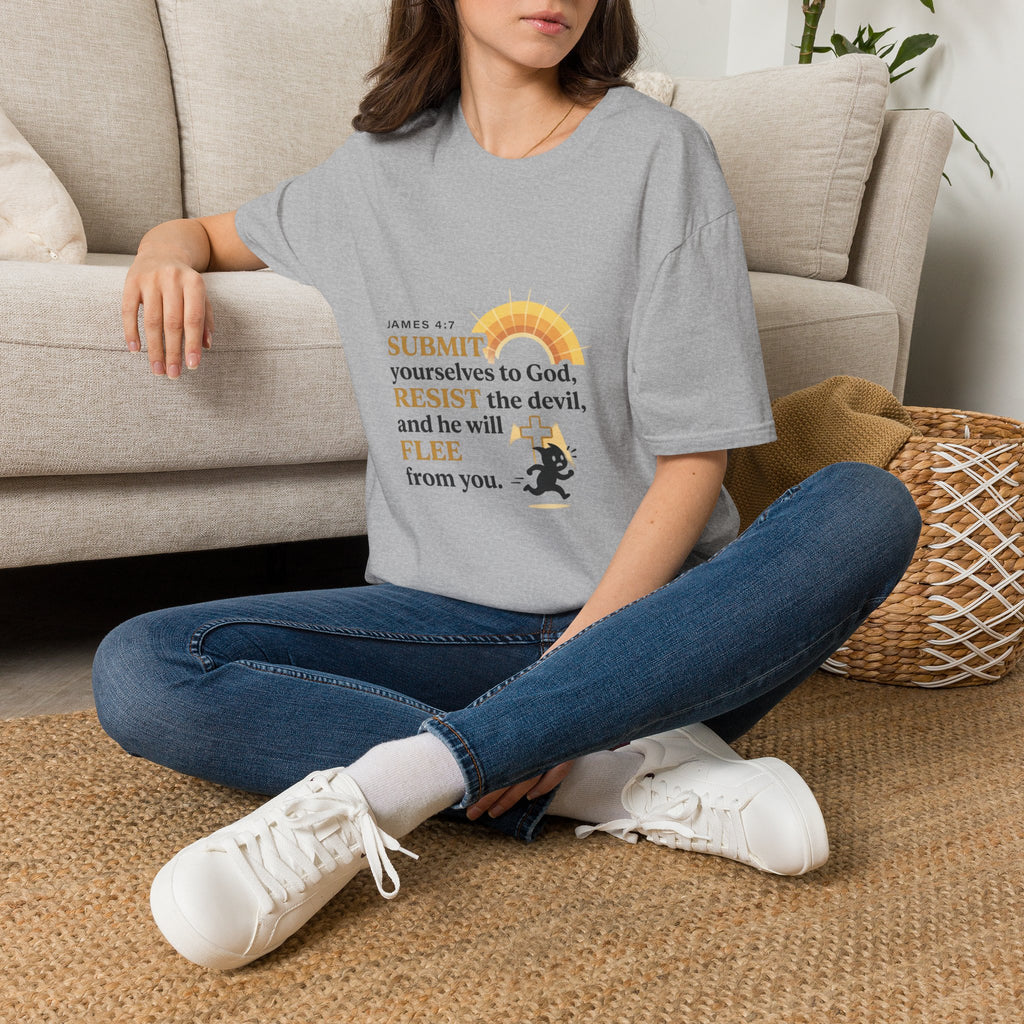 Christian Faith T-Shirt — "Submit yourselves to God" James 4:7 Inspirational Tee