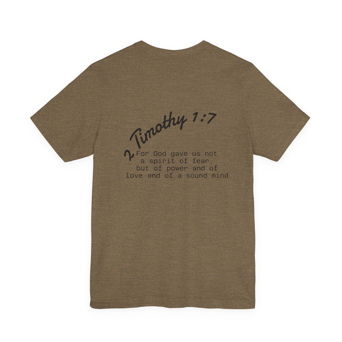 Fox Running Nature Tee — “2 Timothy 1:7 Over Perfection” Inspirational Christian T‑Shirt