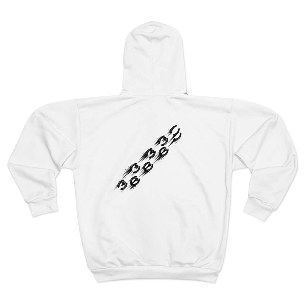 Horse Herd Pattern Zip Hoodie — Equestrian All-Over Print