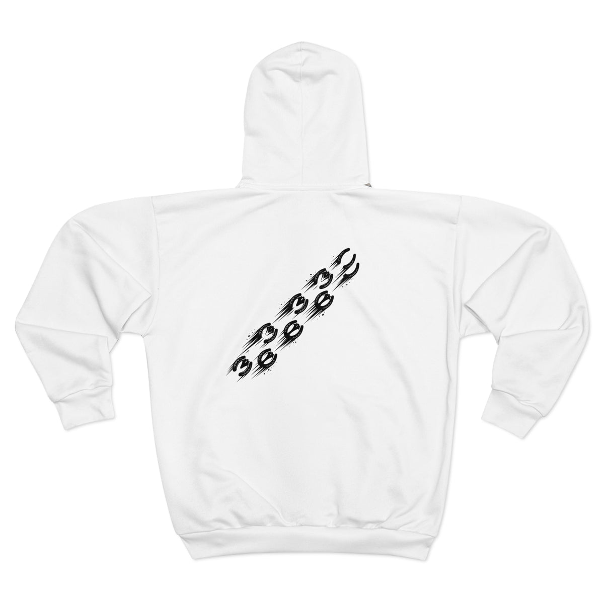 Horse Herd Pattern Zip Hoodie — Equestrian All-Over Print