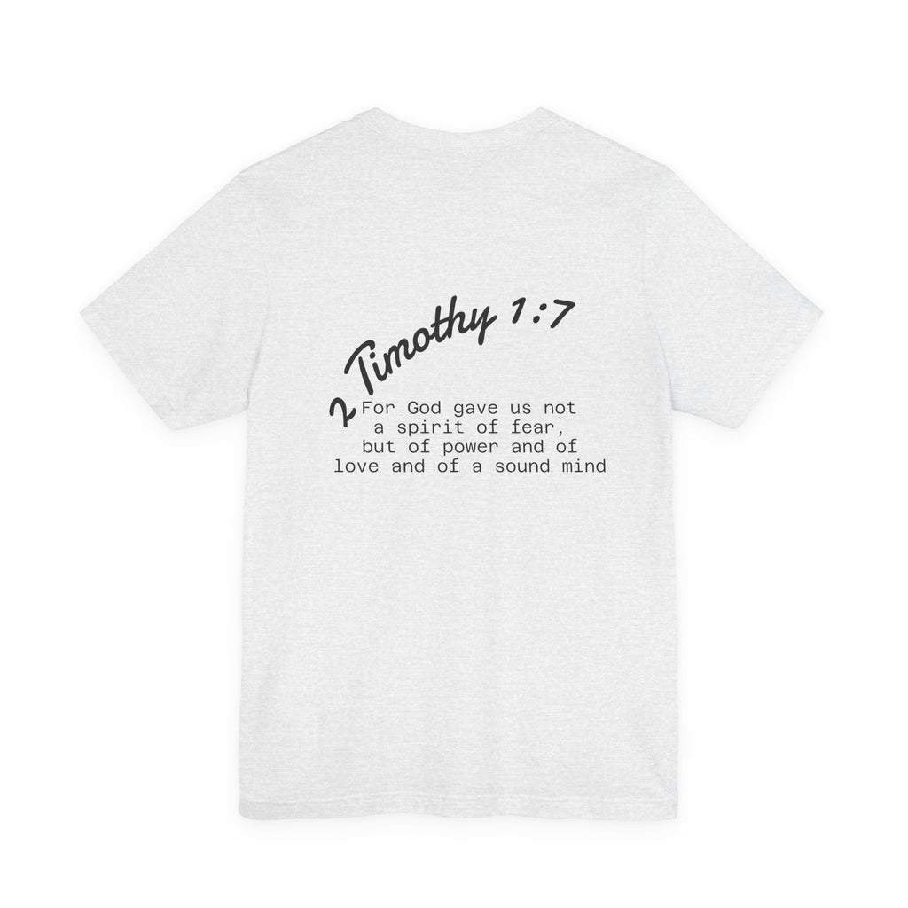 Fox Running Nature Tee — “2 Timothy 1:7 Over Perfection” Inspirational Christian T‑Shirt