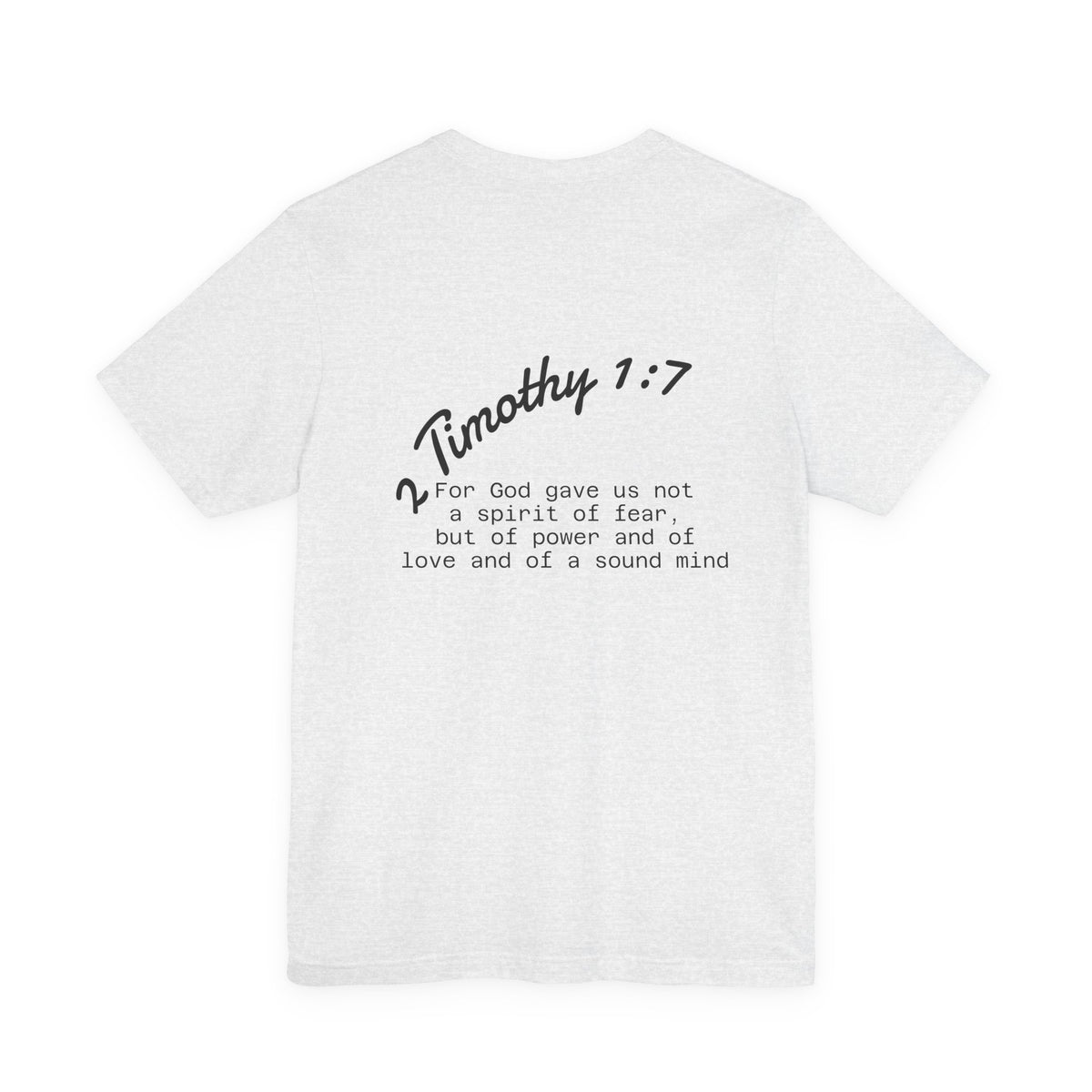 Fox Running Nature Tee — “2 Timothy 1:7 Over Perfection” Inspirational Christian T‑Shirt