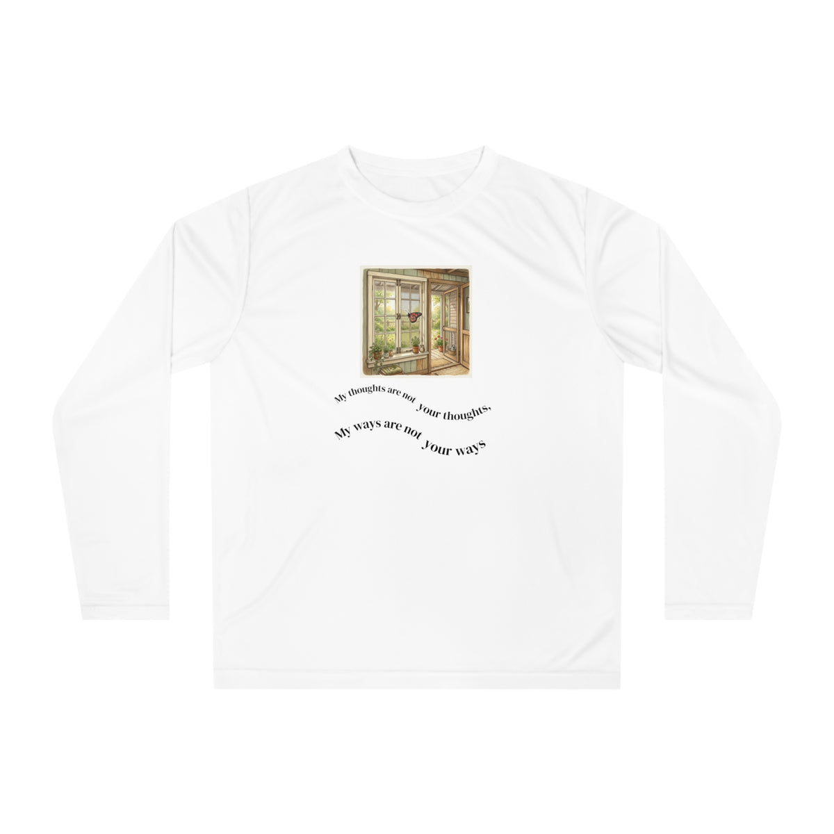 Unisex Performance Long Sleeve Shirt - My Ways are not yours - Butterfly