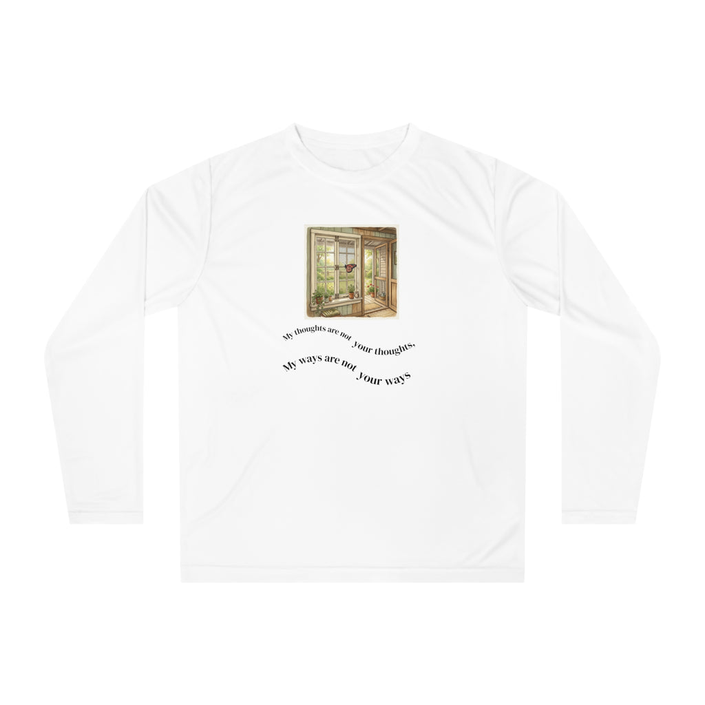 Copy of Unisex Performance Long Sleeve Shirt - My Ways are not yours - Butterfly