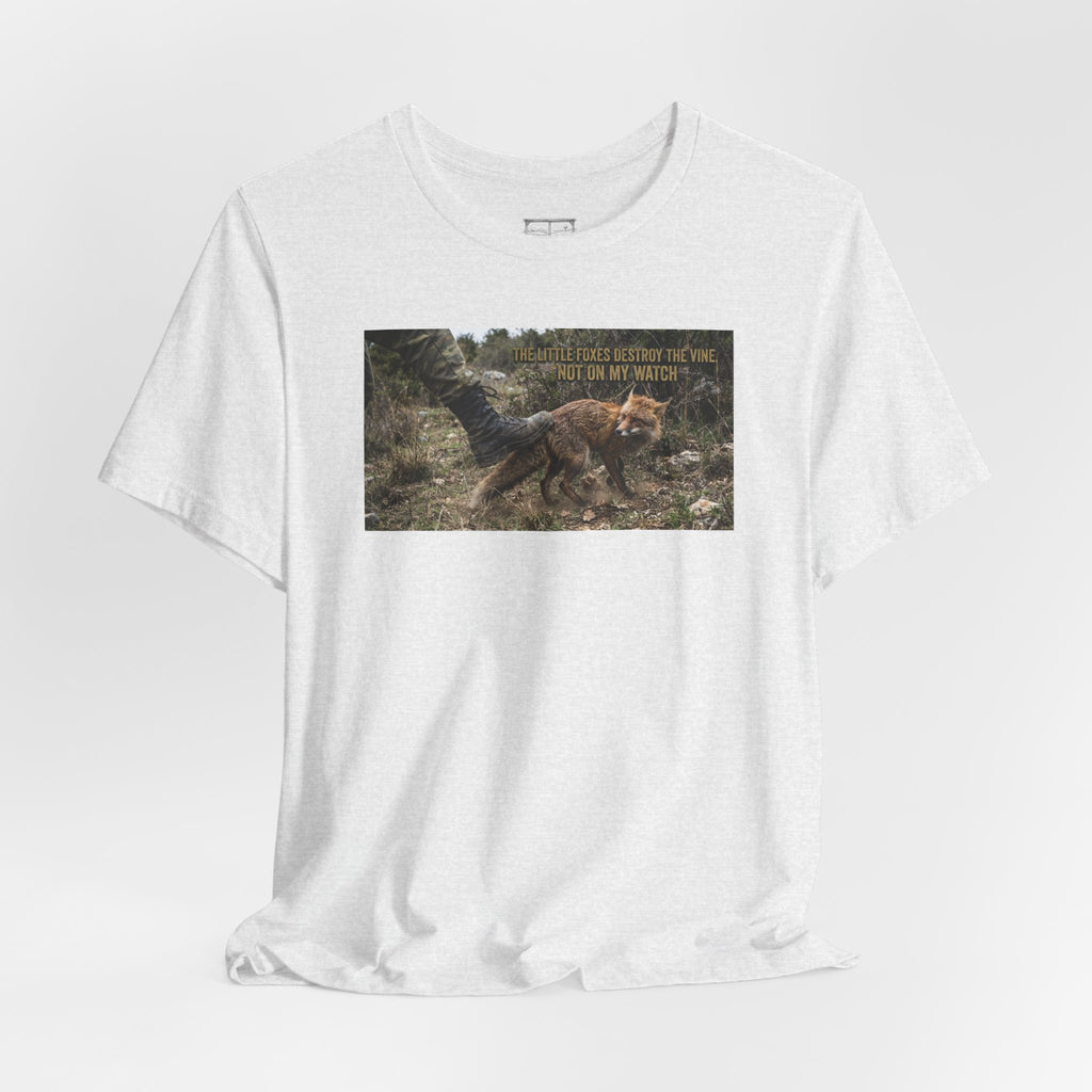 Fox Running Nature Tee — “2 Timothy 1:7 Over Perfection” Inspirational Christian T‑Shirt
