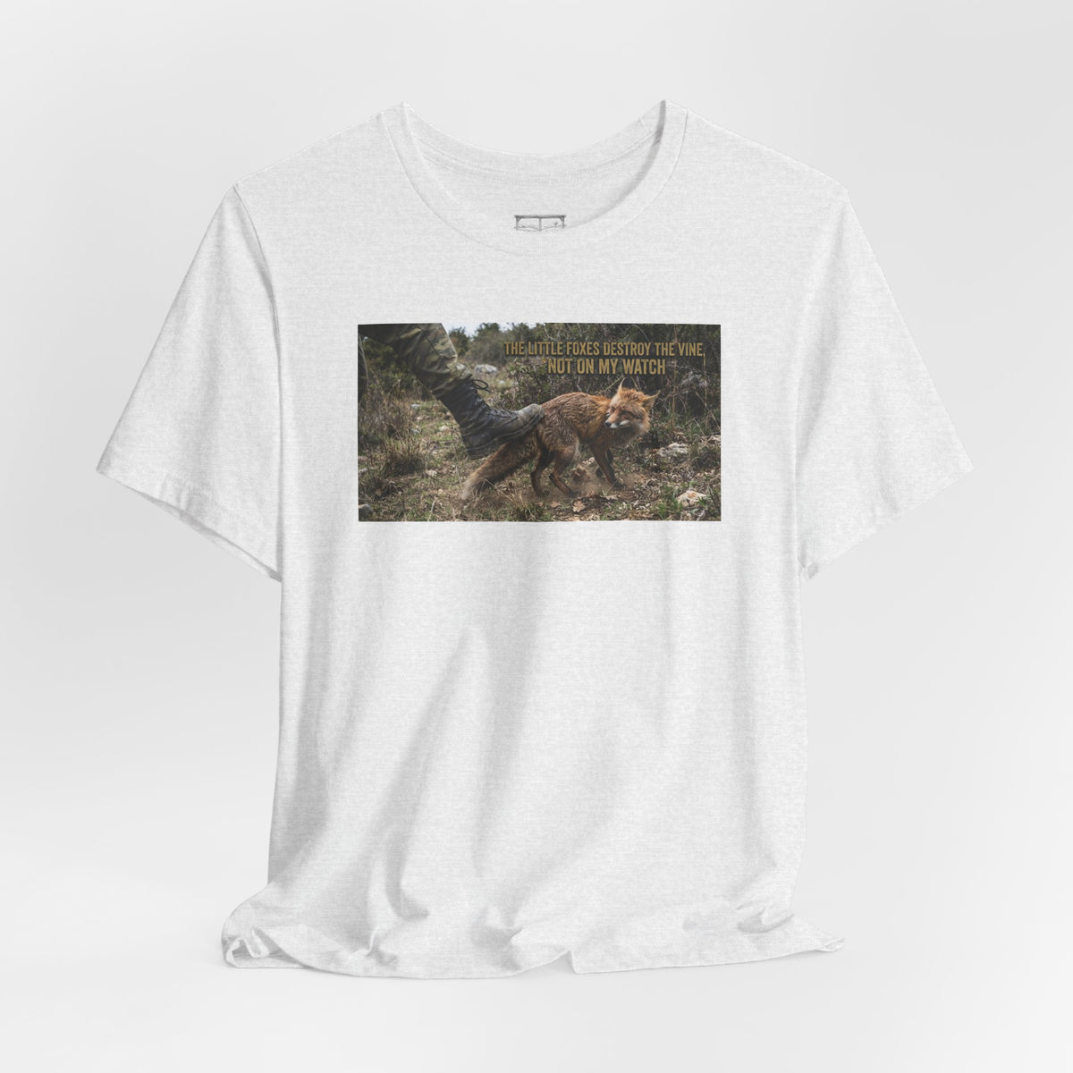 Fox Running Nature Tee — “2 Timothy 1:7 Over Perfection” Inspirational Christian T‑Shirt