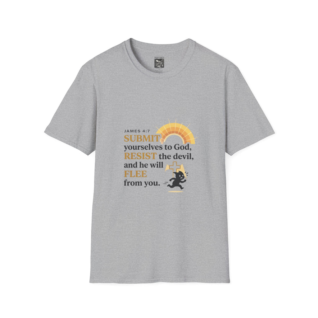 Christian Faith T-Shirt — "Submit yourselves to God" James 4:7 Inspirational Tee