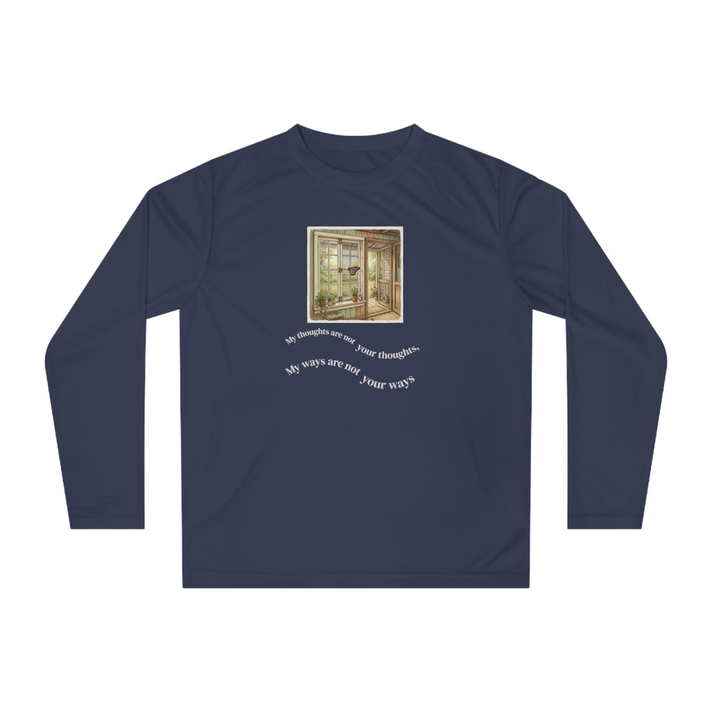 Copy of Unisex Performance Long Sleeve Shirt - My Ways are not yours - Butterfly