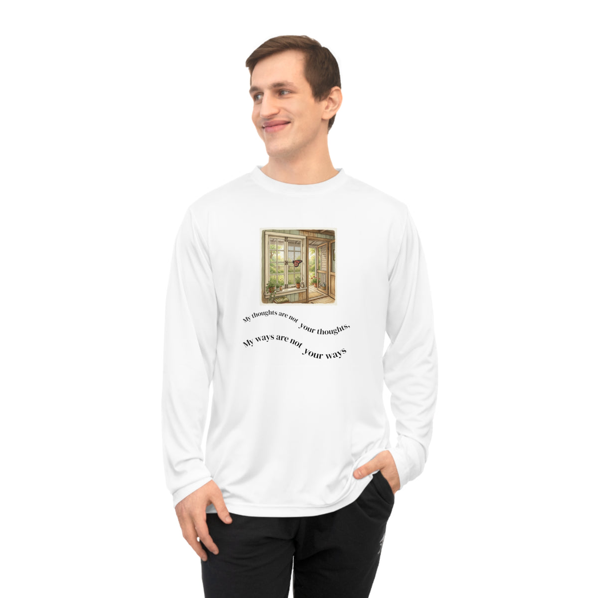 Copy of Unisex Performance Long Sleeve Shirt - My Ways are not yours - Butterfly