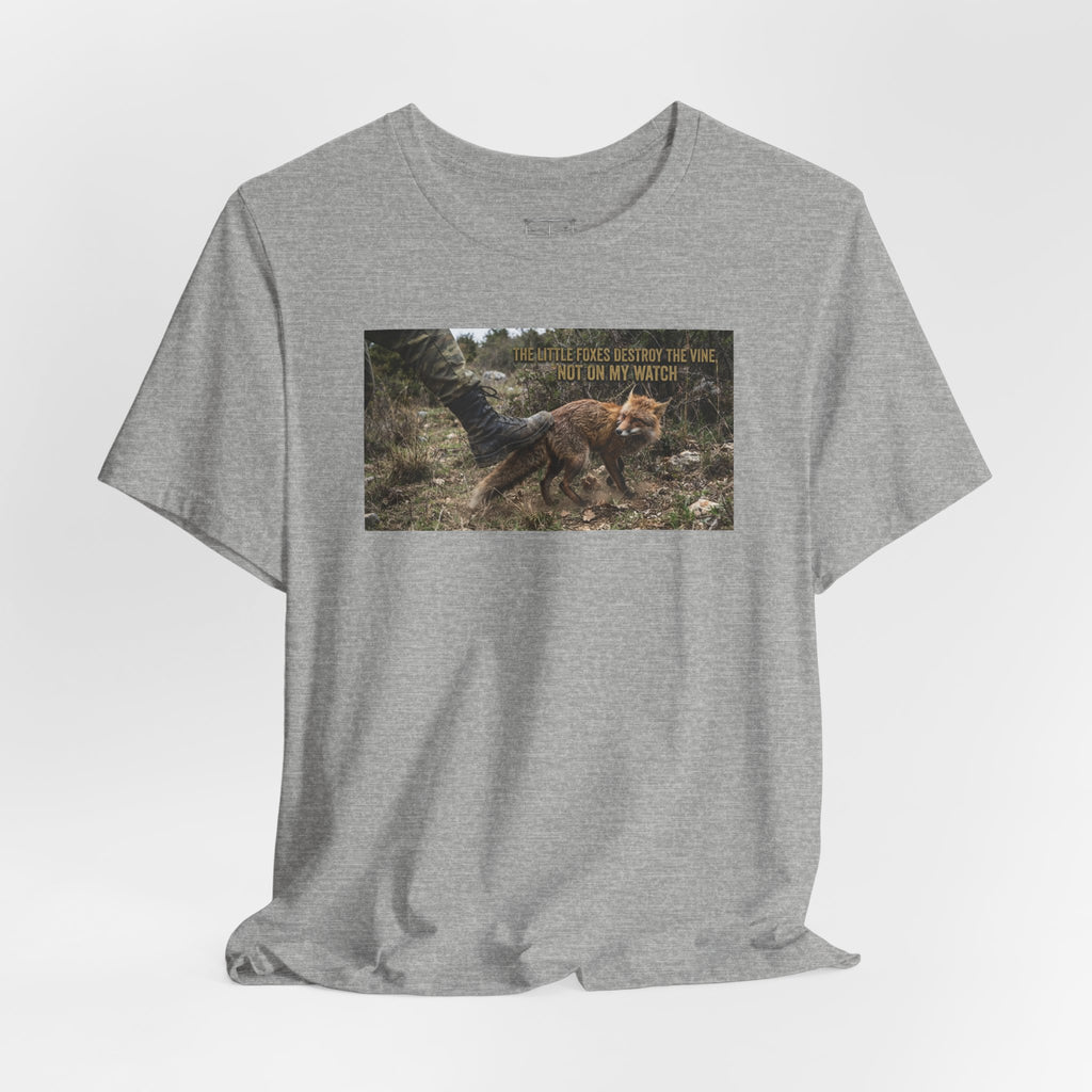 Fox Running Nature Tee — “2 Timothy 1:7 Over Perfection” Inspirational Christian T‑Shirt
