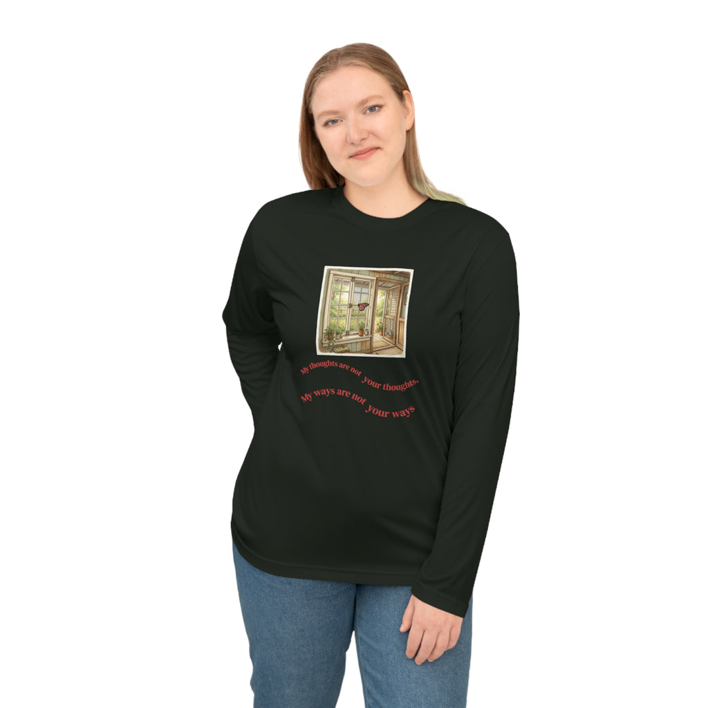 Copy of Unisex Performance Long Sleeve Shirt - My Ways are not yours - Butterfly
