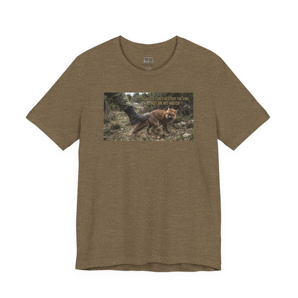 Fox Running Nature Tee — “2 Timothy 1:7 Over Perfection” Inspirational Christian T‑Shirt