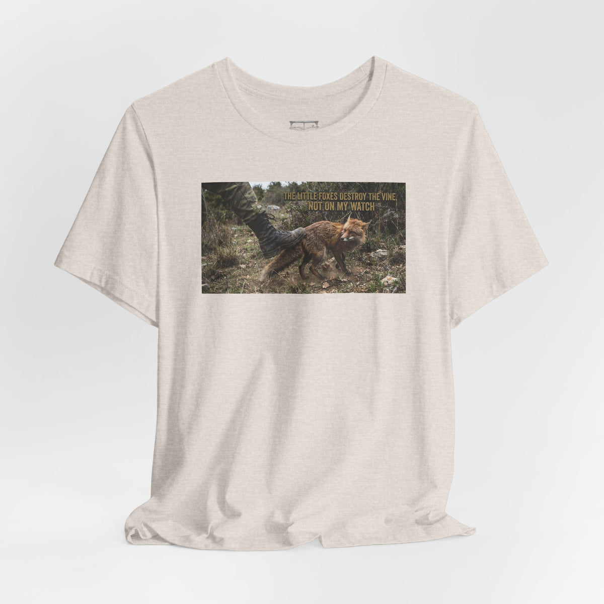 Fox Running Nature Tee — “2 Timothy 1:7 Over Perfection” Inspirational Christian T‑Shirt