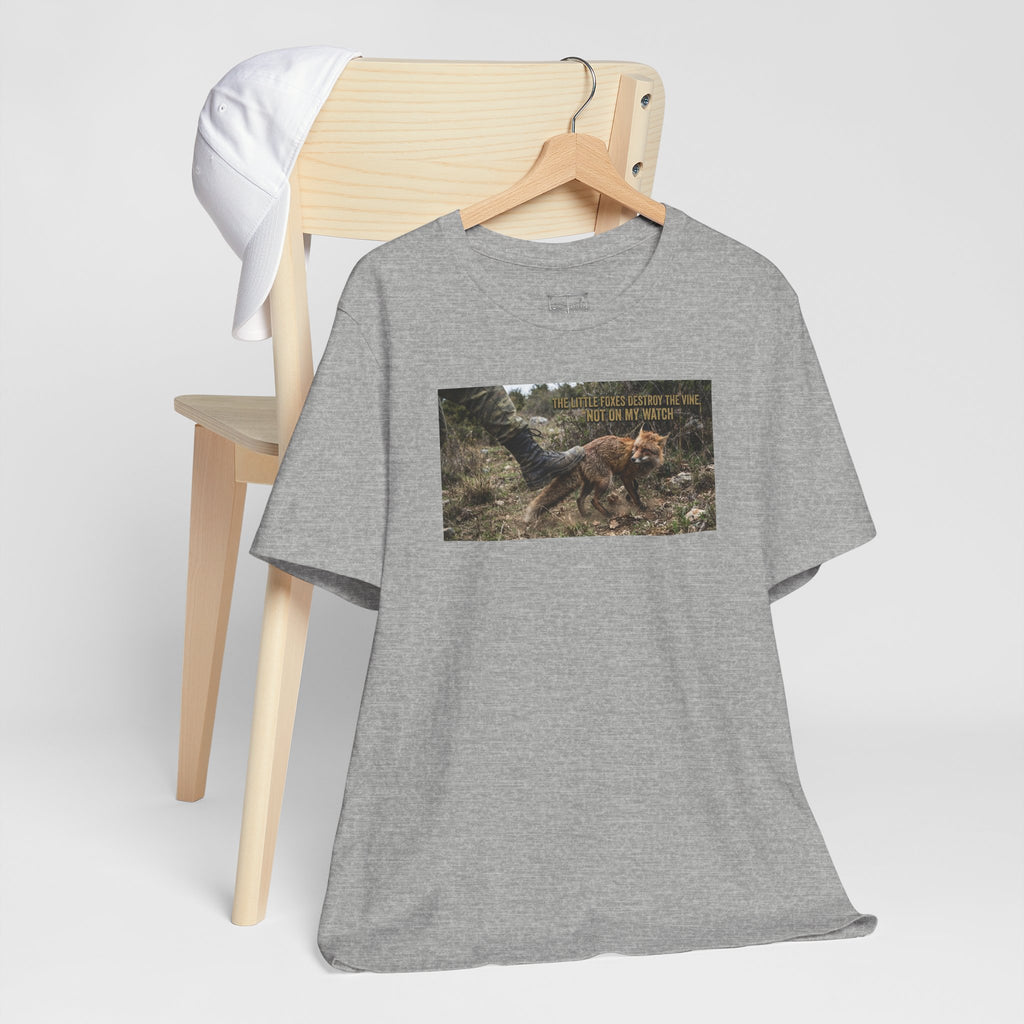 Fox Running Nature Tee — “2 Timothy 1:7 Over Perfection” Inspirational Christian T‑Shirt