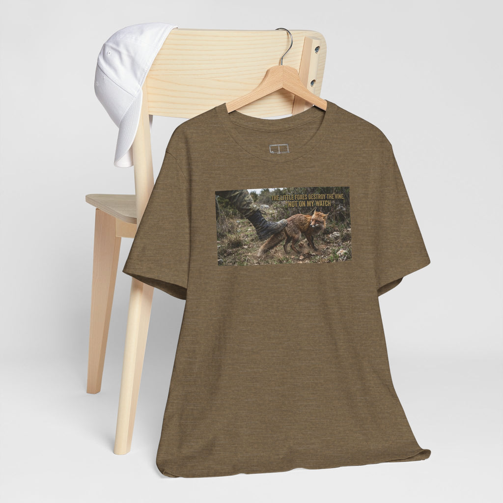 Fox Running Nature Tee — “2 Timothy 1:7 Over Perfection” Inspirational Christian T‑Shirt