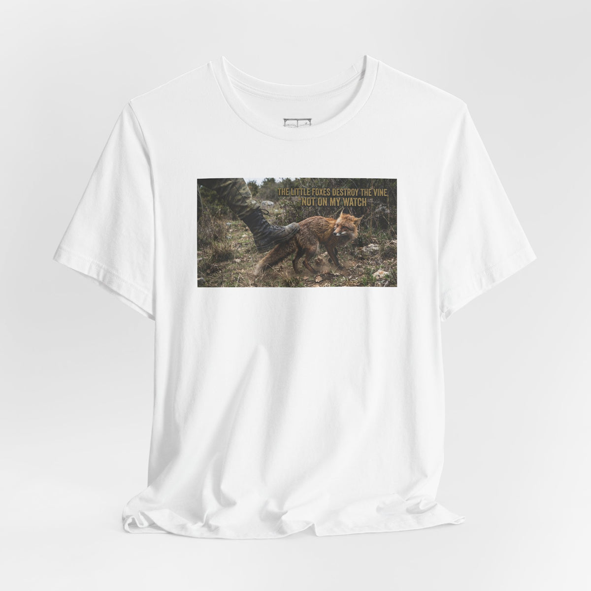 Fox Running Nature Tee — “2 Timothy 1:7 Over Perfection” Inspirational Christian T‑Shirt