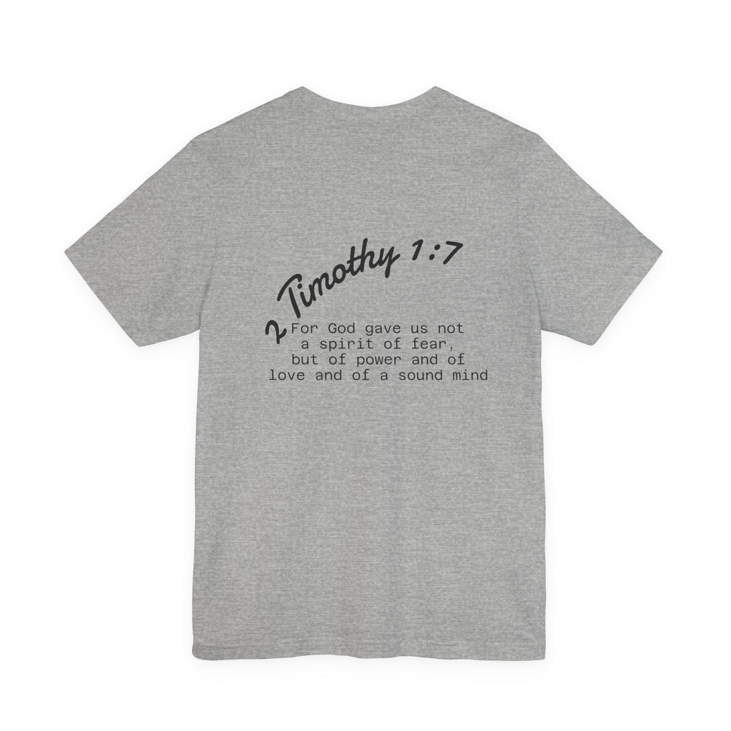 Fox Running Nature Tee — “2 Timothy 1:7 Over Perfection” Inspirational Christian T‑Shirt