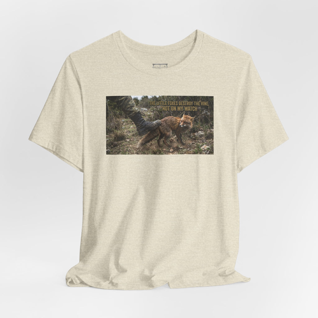 Fox Running Nature Tee — “2 Timothy 1:7 Over Perfection” Inspirational Christian T‑Shirt