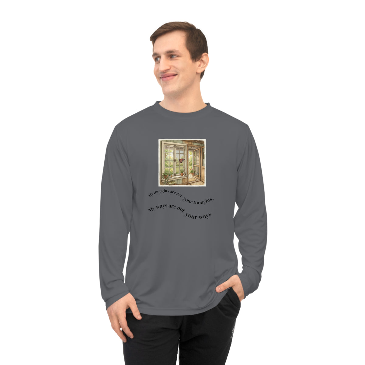 Copy of Unisex Performance Long Sleeve Shirt - My Ways are not yours - Butterfly