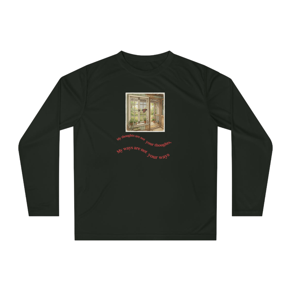 Unisex Performance Long Sleeve Shirt - My Ways are not yours - Butterfly